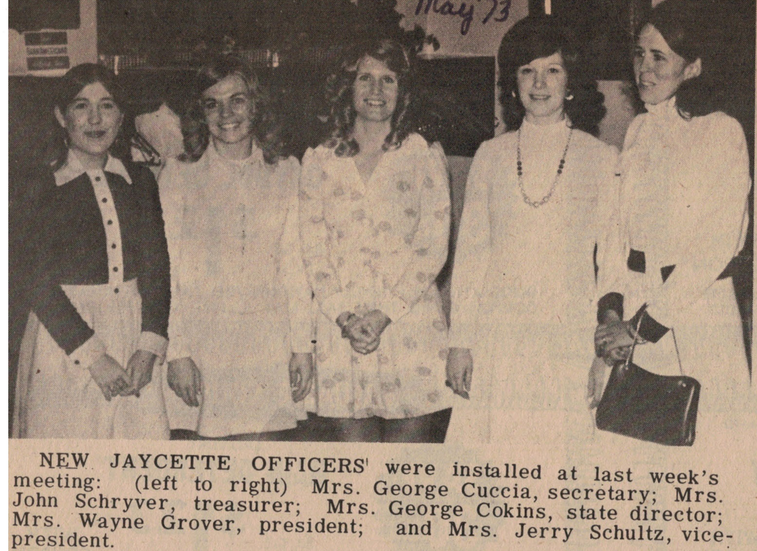 1973 Jaycettes Board